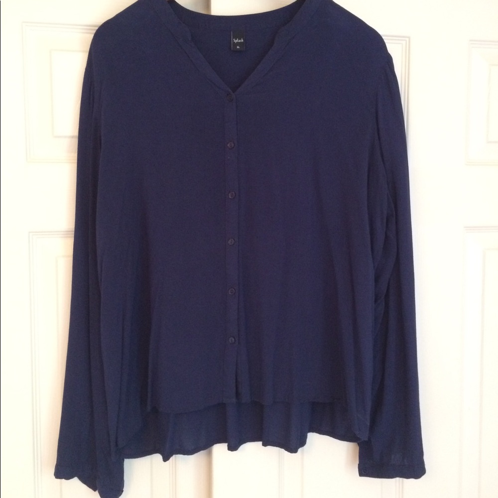 Navy Blue Blouse